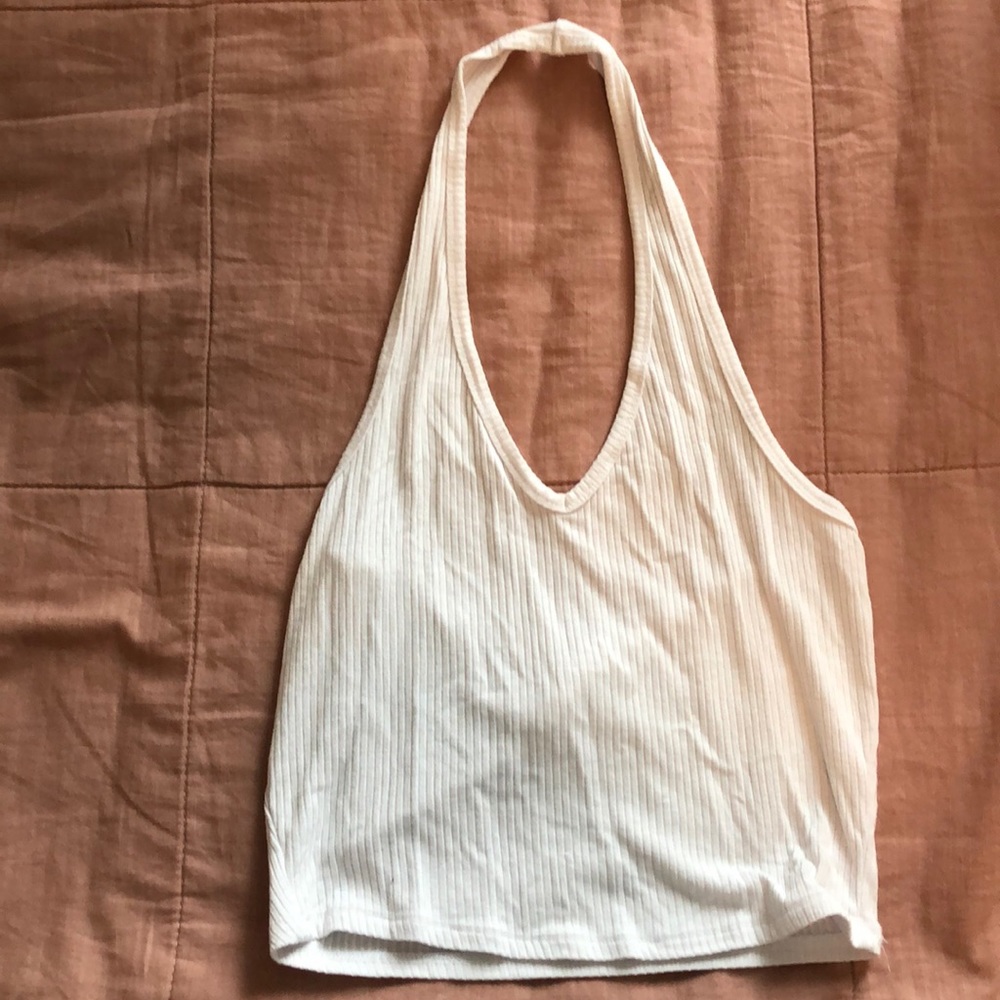 Backless white tank top